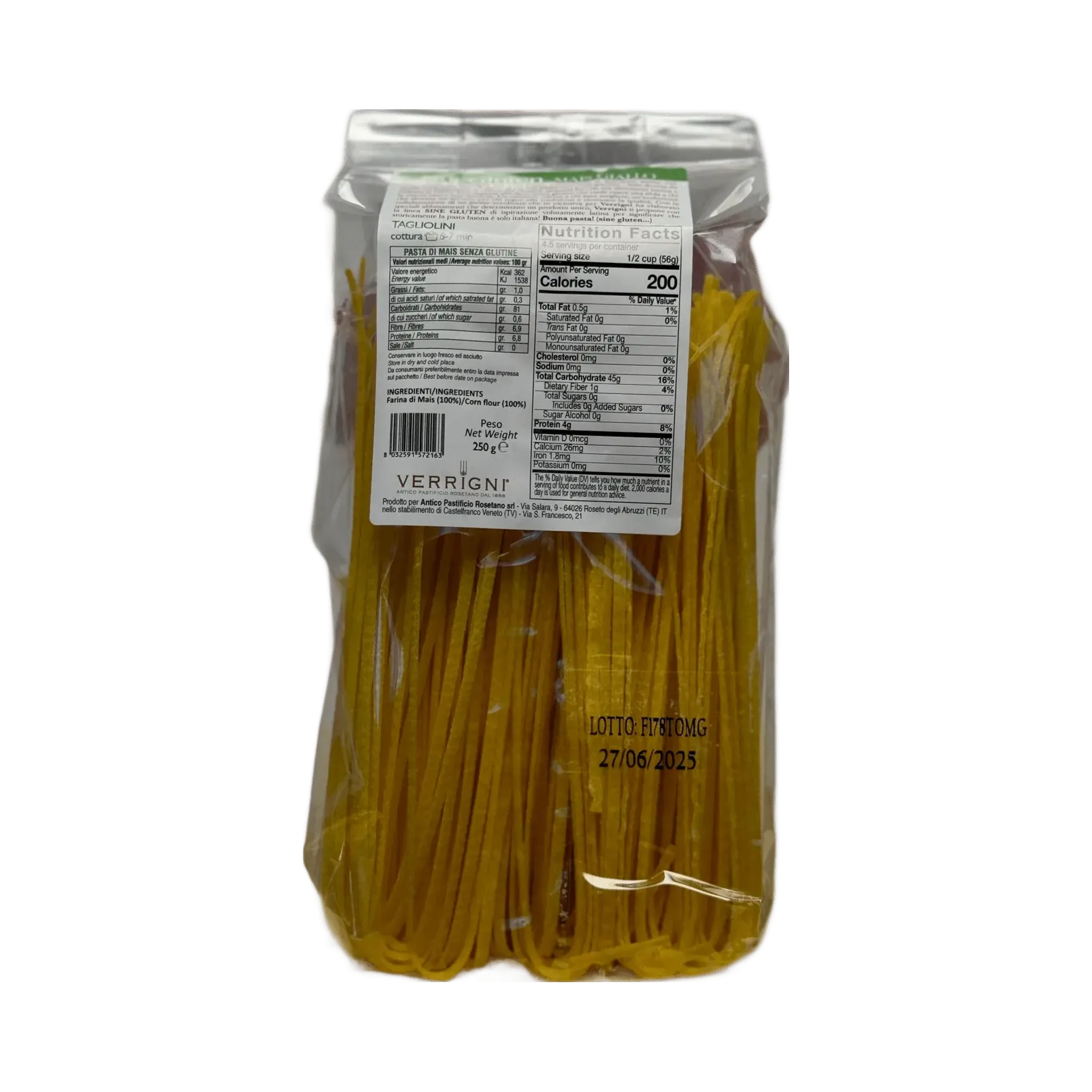 Verrigni - 'Tagliolini SineGluten' (250gr)